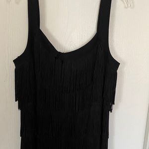 Black fringe dress